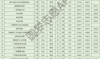 广西最低分的二本大学